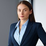 공무원 직무와 직렬 선택의 주요 차이점 - **A professional businesswoman in a modern office, wearing a tailored business suit, fully clothed, ...