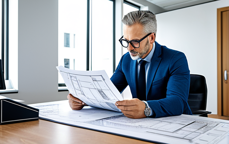 공무원 시험 한국사 공부 비법 - **A professional architect in a modern office:** A fully clothed architect, wearing appropriate atti...