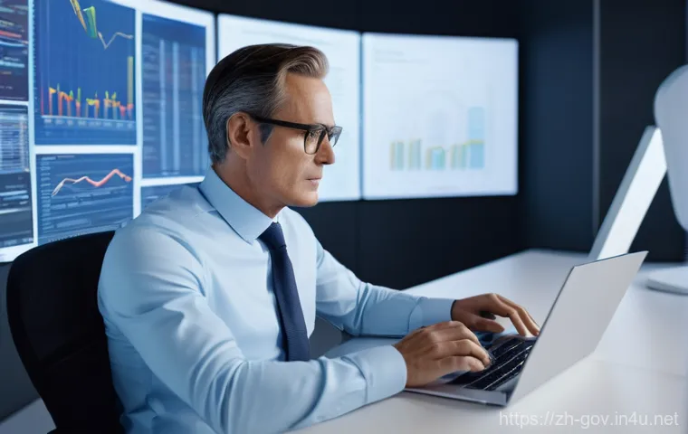 공무원 업무 수행 중 주의할 점 - **Prompt:** A focused female civil servant in her late 30s, dressed in a sharp, professional busines...