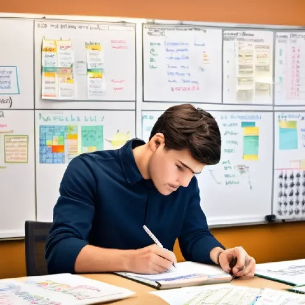 공무원 시험 필수 과목 추천 학습법 - **Prompt:** "A realistic, cinematic scene of a young adult, appearing initially overwhelmed by the c...