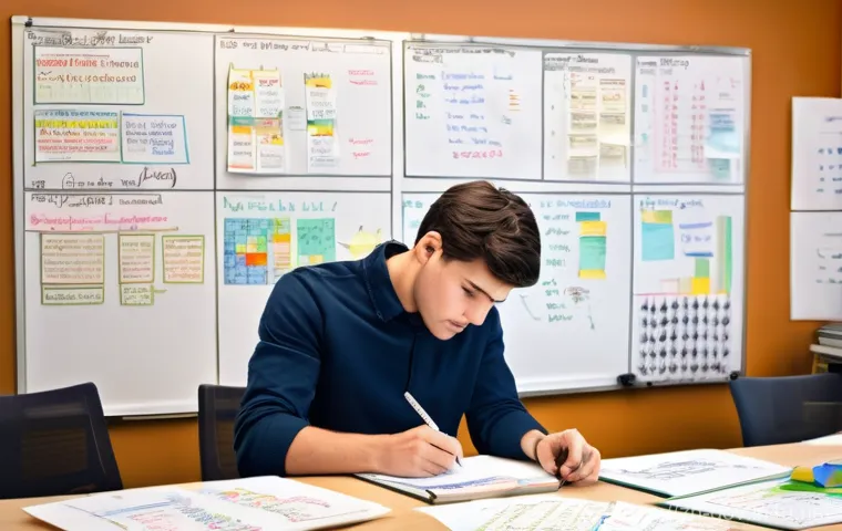 공무원 시험 필수 과목 추천 학습법 - **Prompt:** "A realistic, cinematic scene of a young adult, appearing initially overwhelmed by the c...