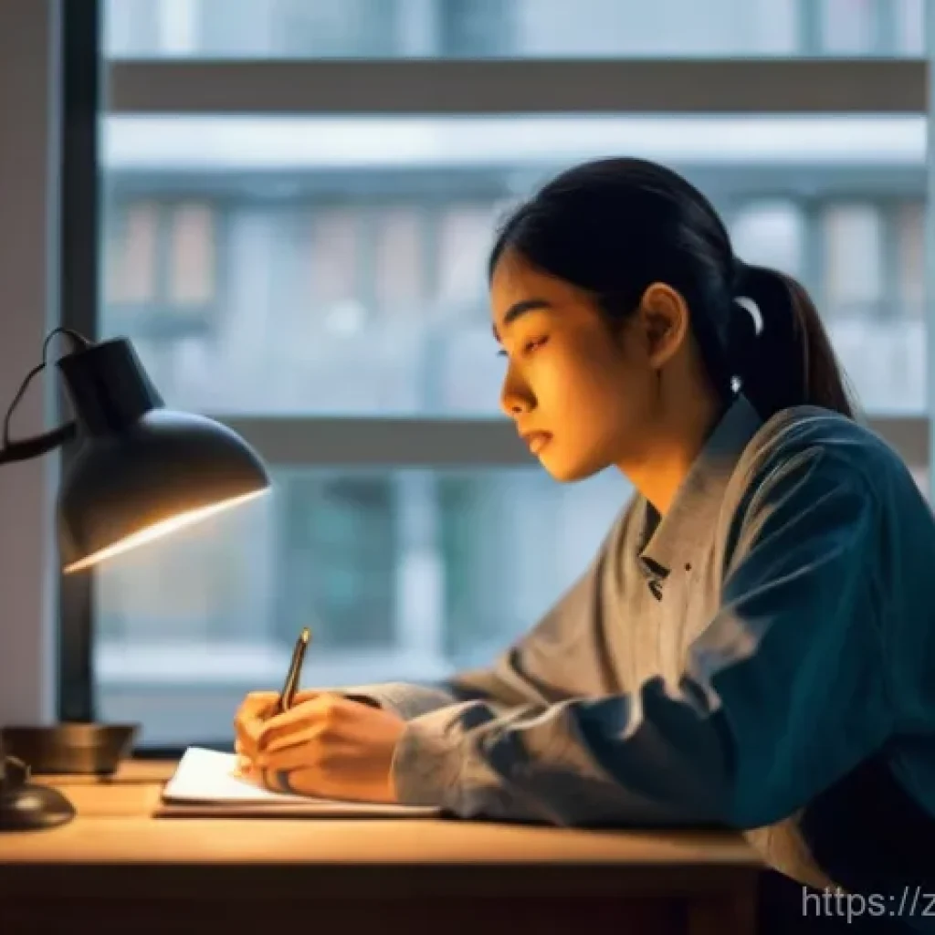 공무원 시험 전날 체크리스트 - **Prompt for Mental Adjustment and Calmness:**
"A young adult student, appearing serene and comp...