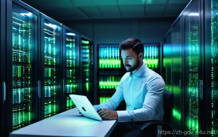 공무원 직무와 관련된 디지털 도구 - **Prompt:** A focused, professional woman in her mid-30s, wearing a smart blazer over a blouse, sits...