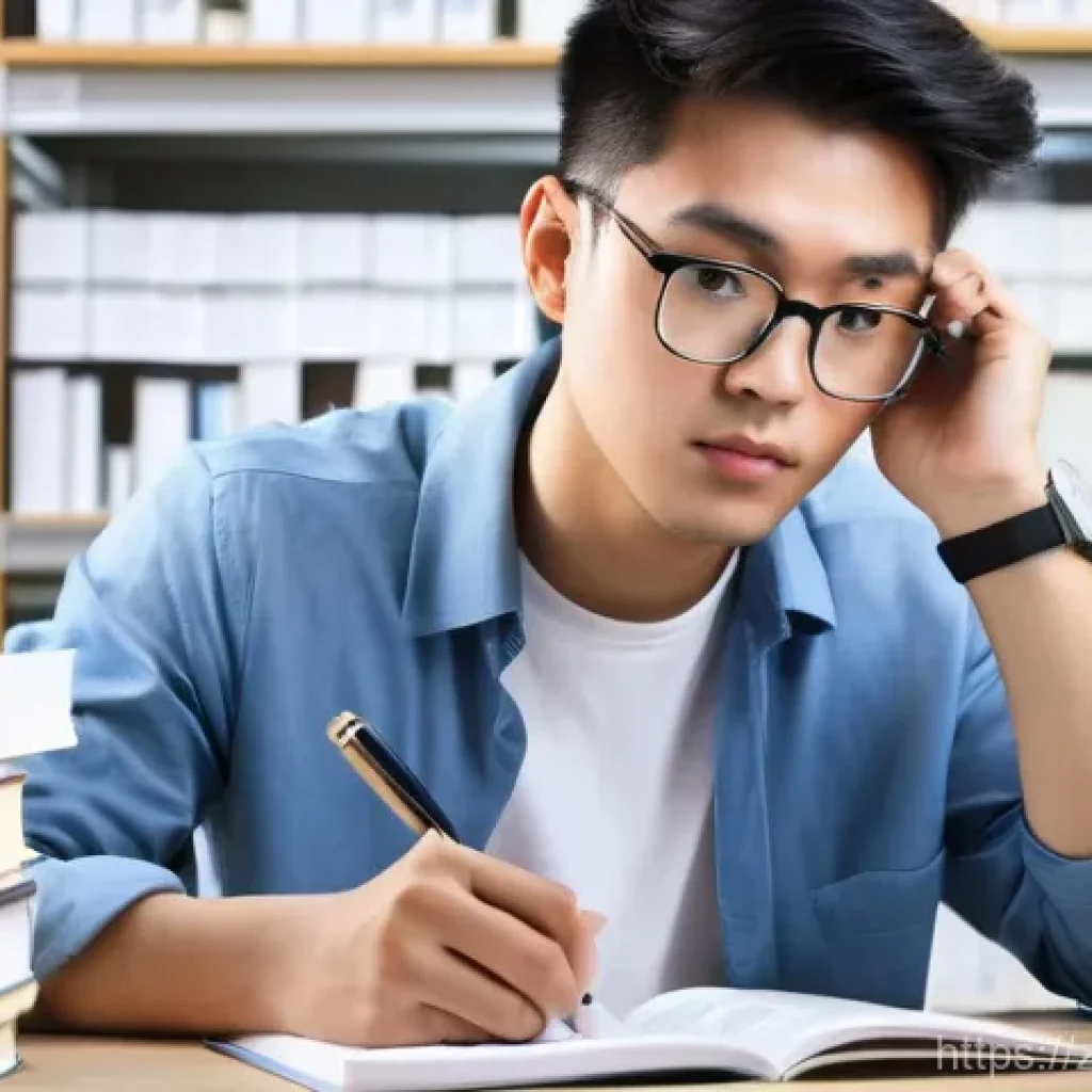 공무원 시험 직렬별 경쟁률 분석 - **Prompt:** A focused and determined young adult, appearing to be in their mid-20s, of East Asian de...