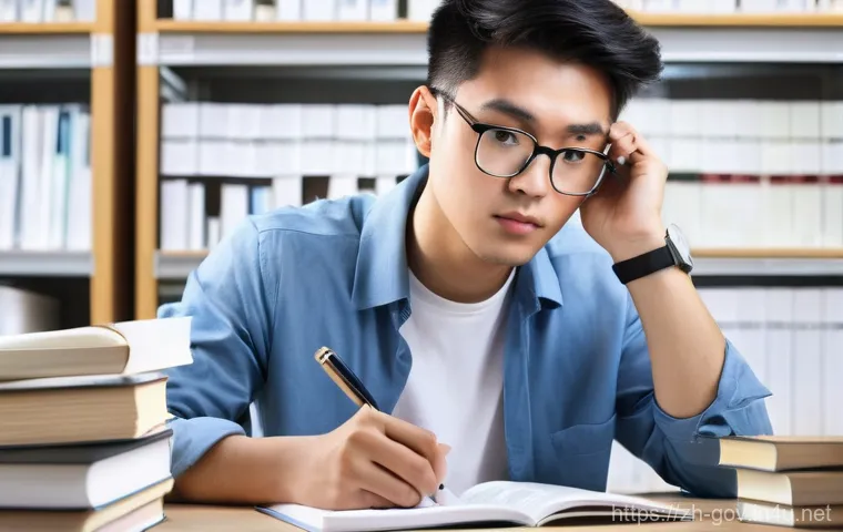 공무원 시험 직렬별 경쟁률 분석 - **Prompt:** A focused and determined young adult, appearing to be in their mid-20s, of East Asian de...