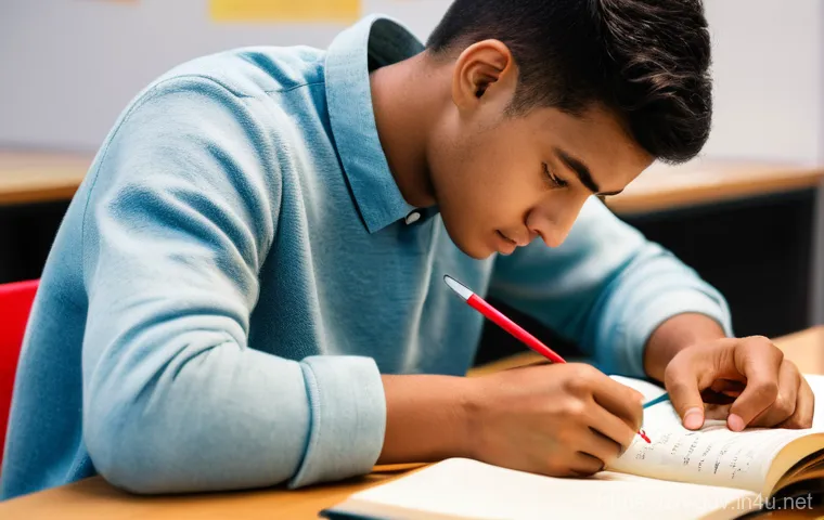 공무원 시험 준비 스터디 방법 - A dedicated young adult (18-25 years old) seated at a well-lit, organized study desk. They are weari... 공무원 시험 준비 스터디 방법 - A dedicated young adult (18-25 years old) seated at a well-lit, organized study desk. They are weari...