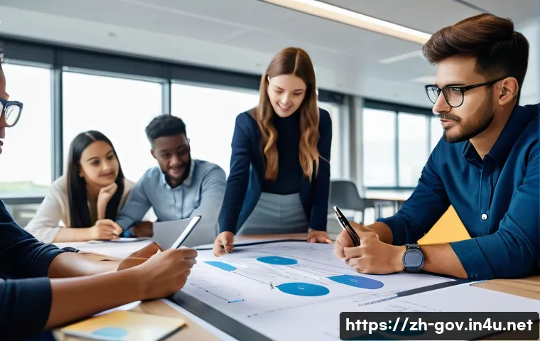 공무원 시험 전형별 준비 전략 - **Prompt 1: Strategic Planning for Civil Service Exams**
    "A diverse group of five young adults (...