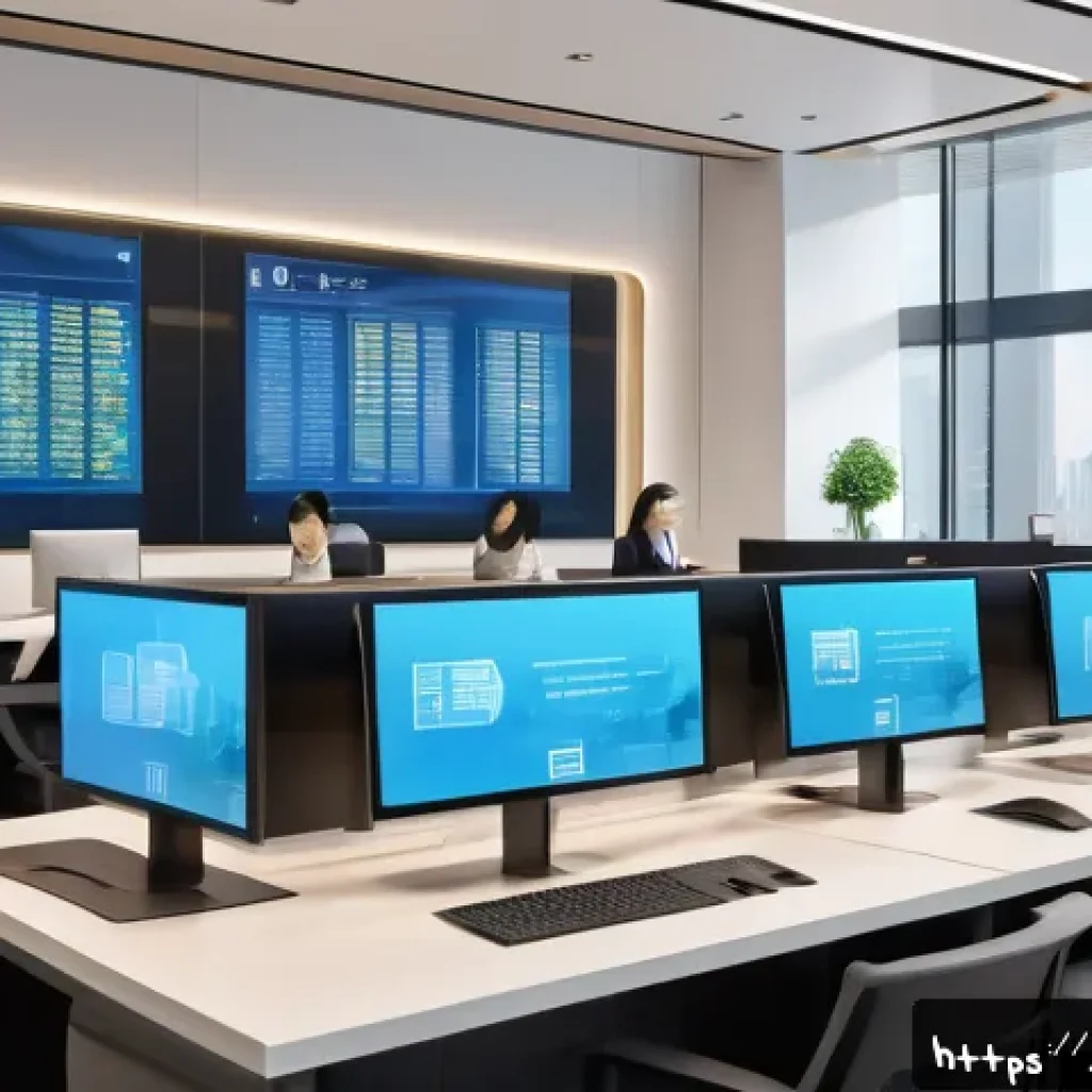 공무원 조직에서의 주요 성공 사례와 교훈 - A modern government office environment showcasing digital transformation: diverse civil servants col...