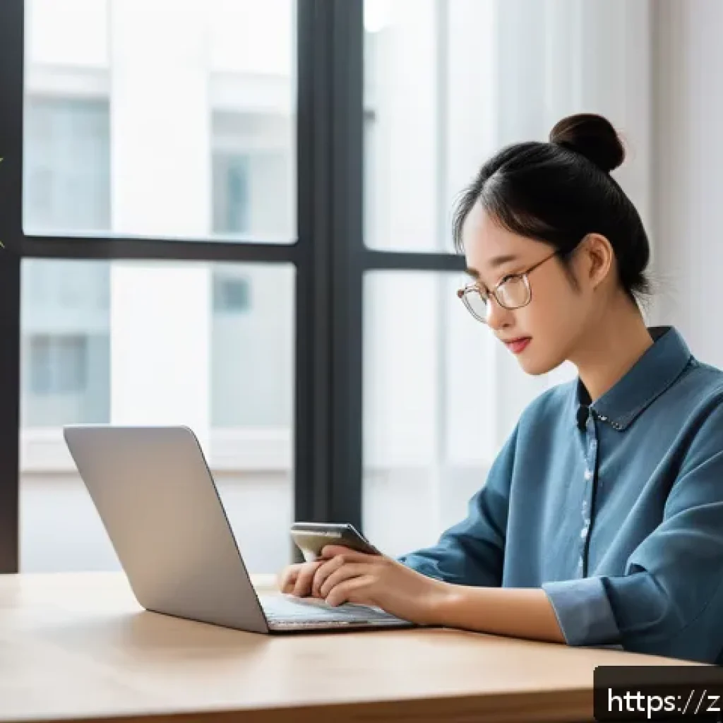 공무원 시험 대비 스터디 전략 - A modern, bright study room with a young Chinese adult wearing casual, modest clothing, sitting at a...