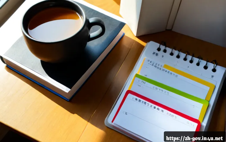 공무원 시험 준비와 관련된 추천 공부법 - Photorealistic overhead view of a disciplined civil service exam study desk, East Asian young adult ...